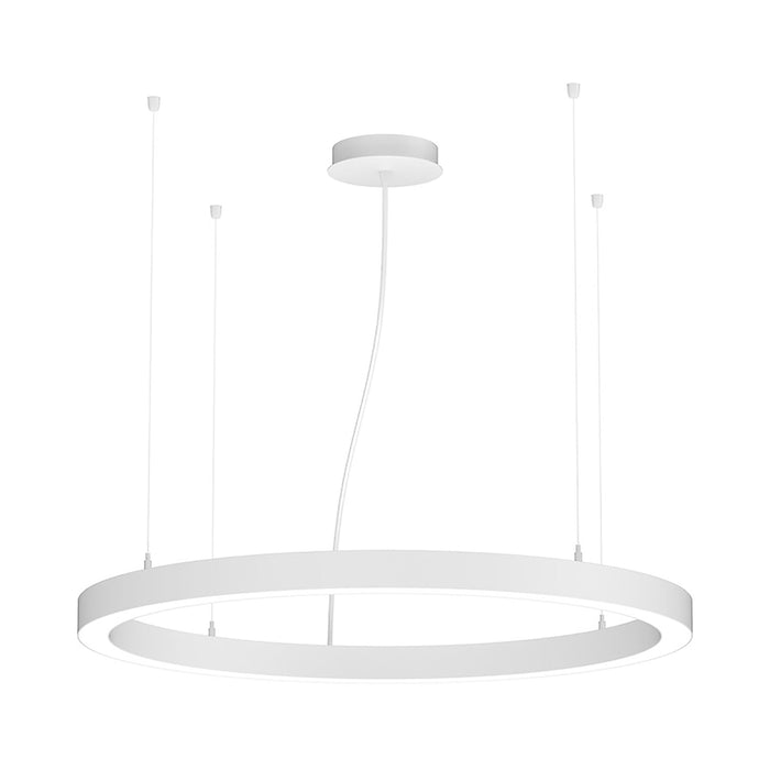 Ring LED Pendant Light in Matte White (47.2-Inch).