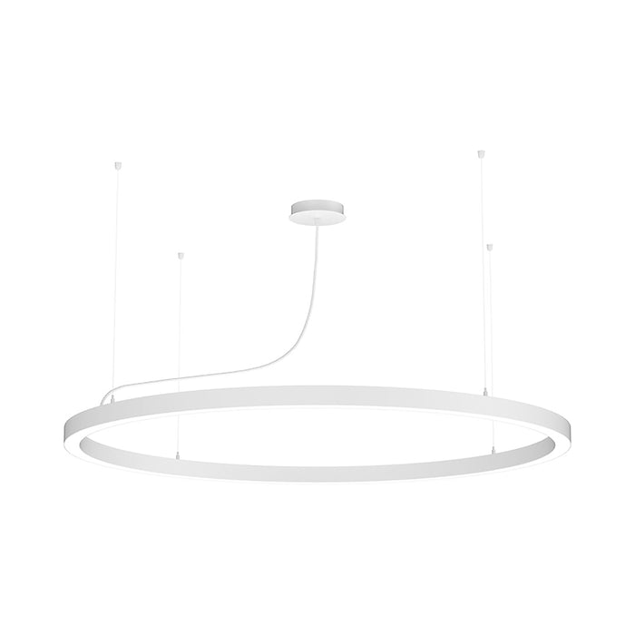 Ring LED Pendant Light in Matte White (78.7-Inch).