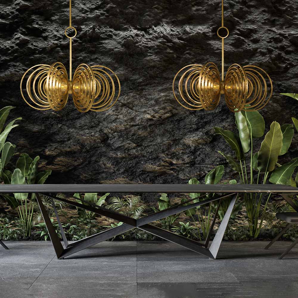 Frequency LED Pendant Light in living room.