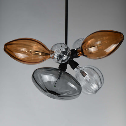 Ray Dance Single Cluster LED Pendant Light in Detail.