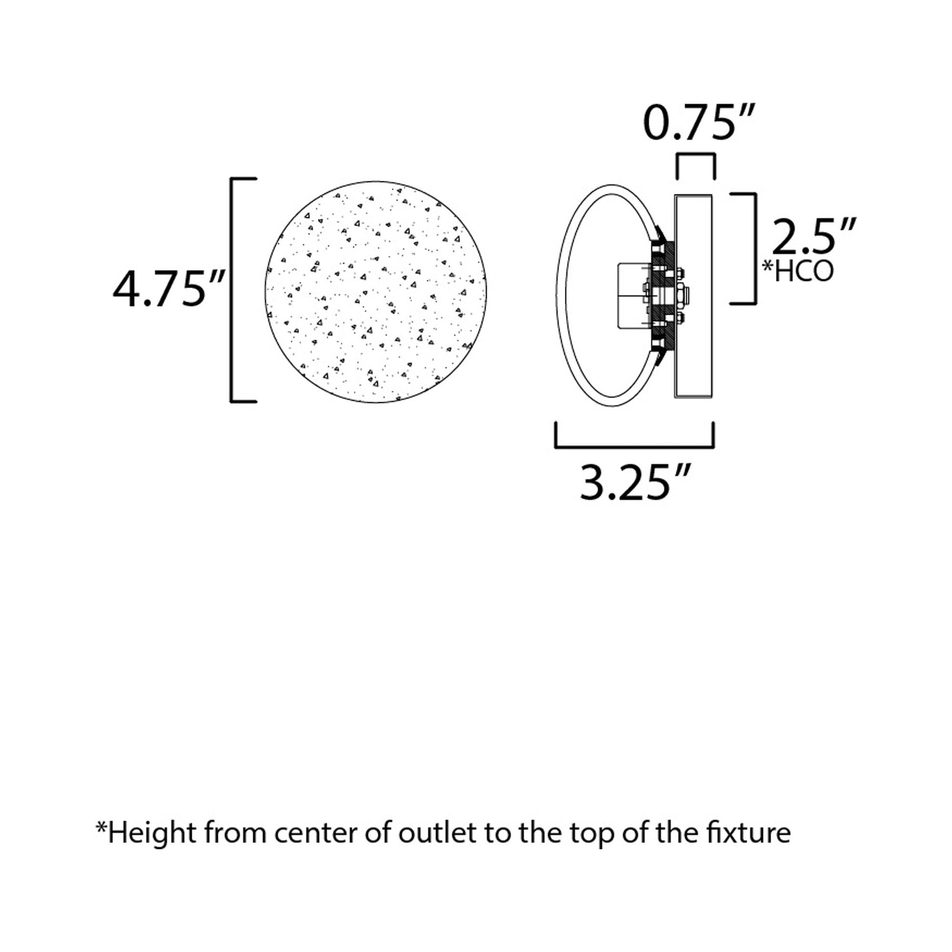 Soda Pop LED Wall Light - line drawing.