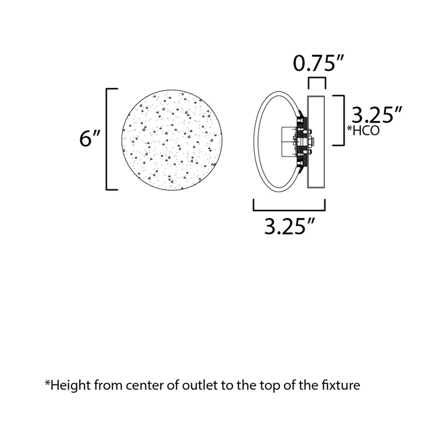 Soda Pop LED Wall Light - line drawing.