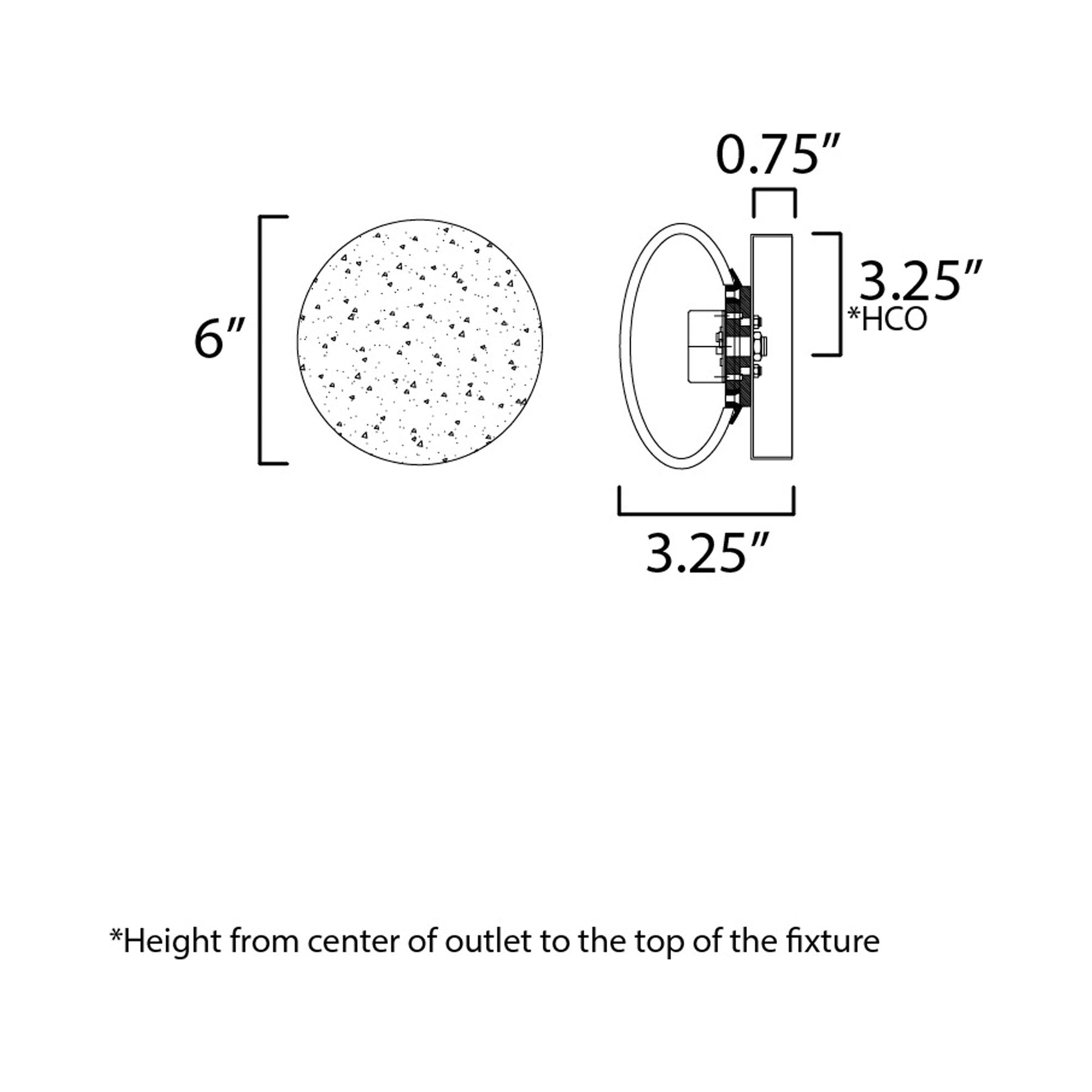 Soda Pop LED Wall Light - line drawing.