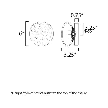 Soda Pop LED Wall Light - line drawing.