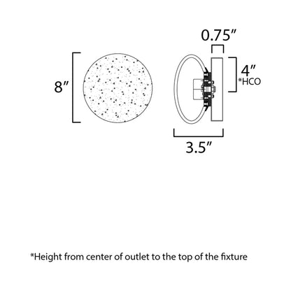 Soda Pop LED Wall Light - line drawing.