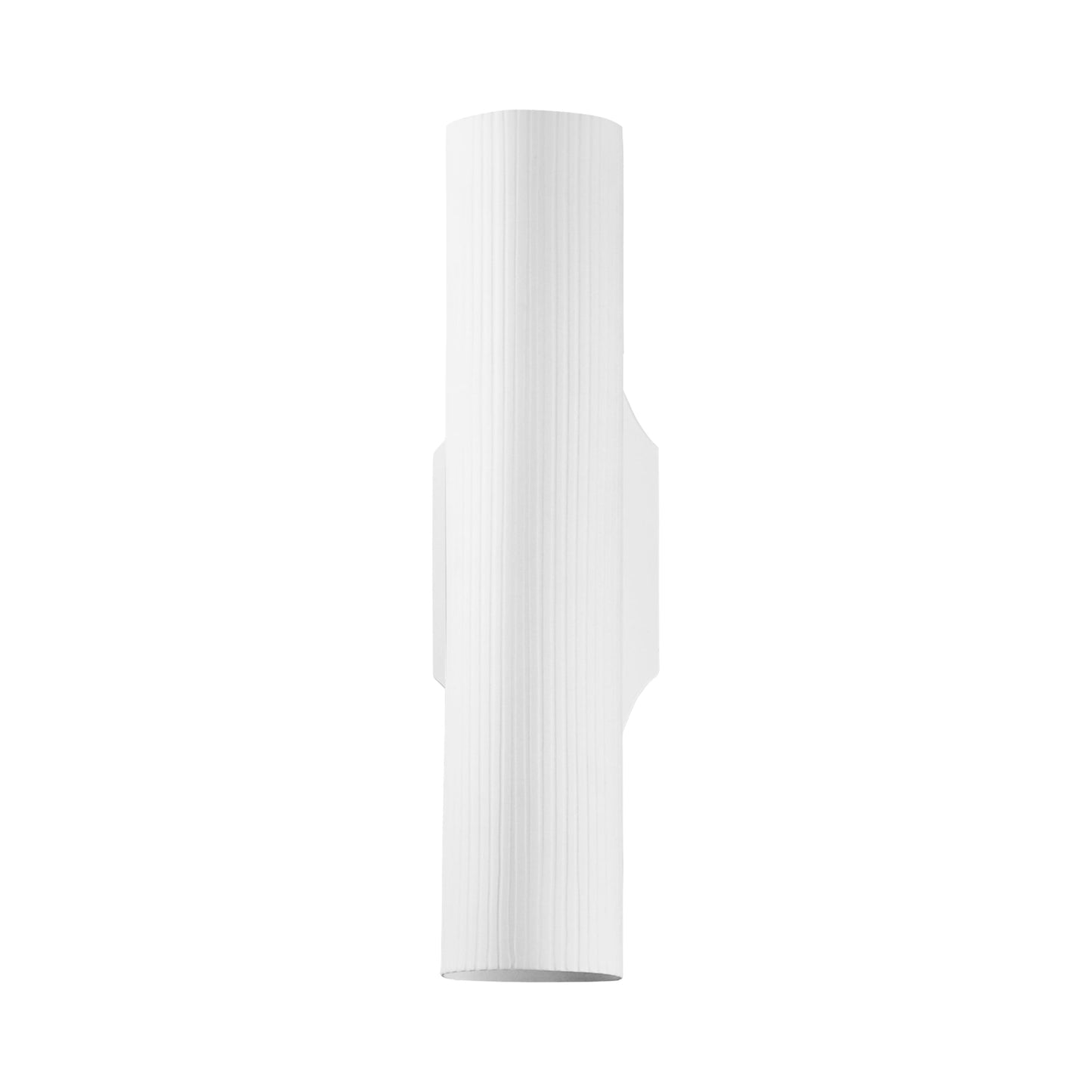 Tropo LED Wall Light in White/Ribbed White.