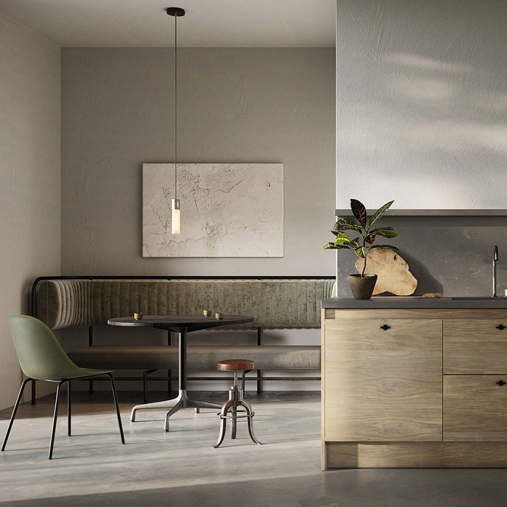 Basalt Pendant Light in living room.