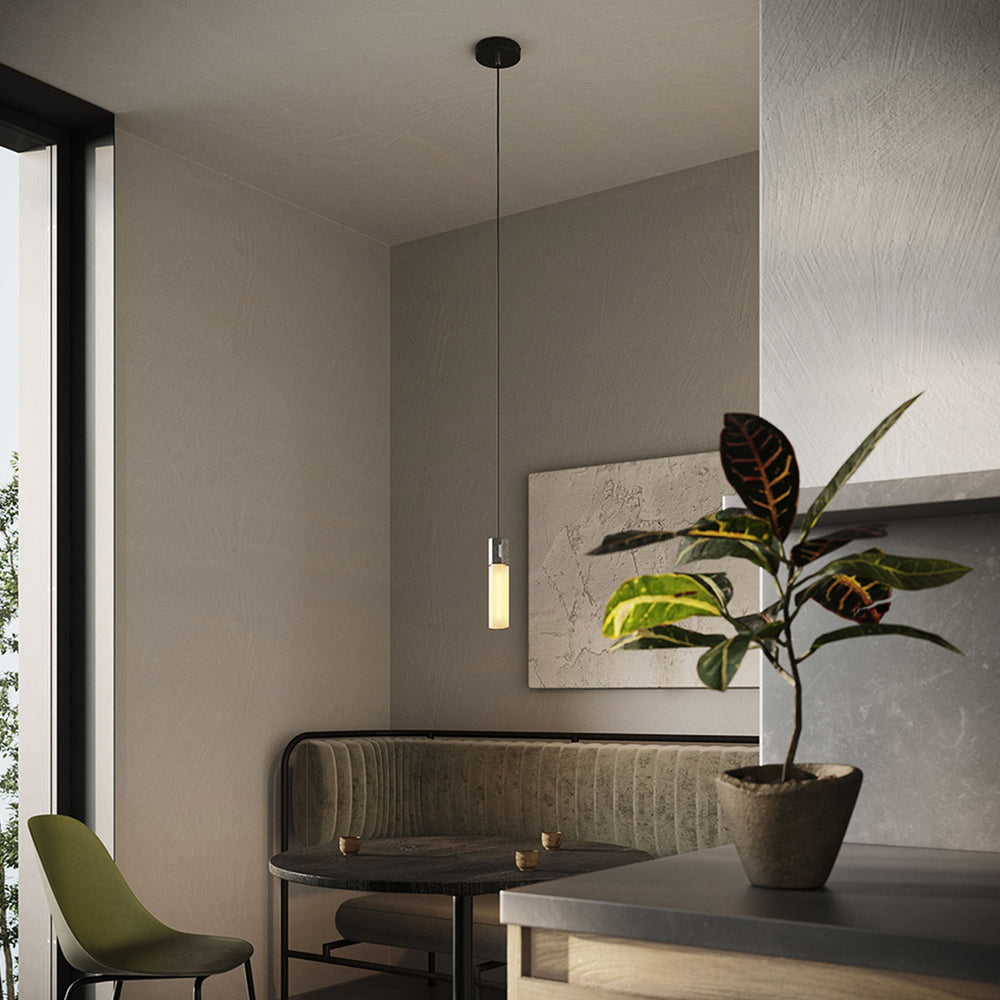 Basalt Pendant Light in living room.
