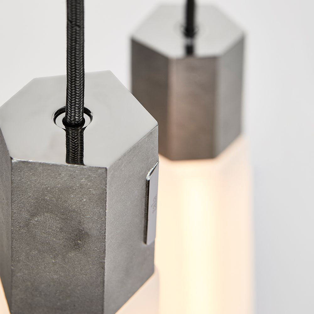 Basalt Multi Light Pendant Light in Detail.