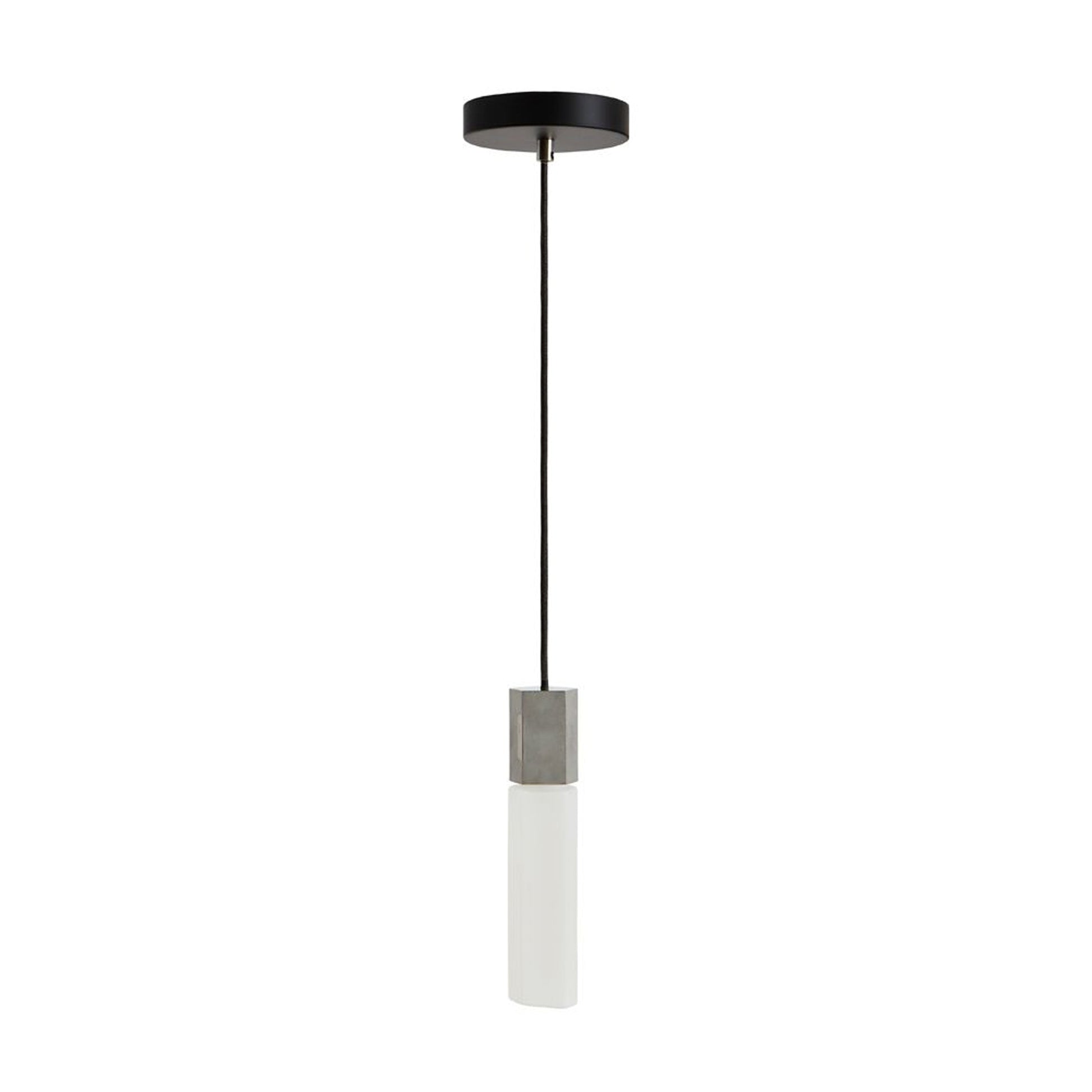 Basalt Pendant Light in Stainless Steel.