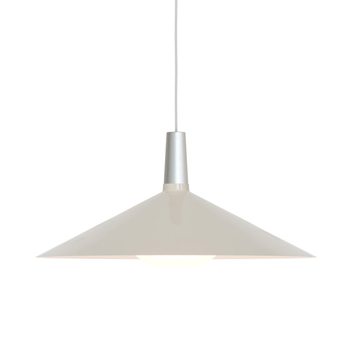 Bower Pendant Light in Oyster White (Large).