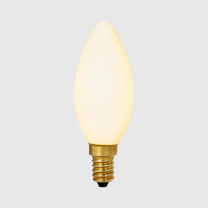 Classic Candle C35 4W 120V E12 LED Bulb in Matte Porcelain.