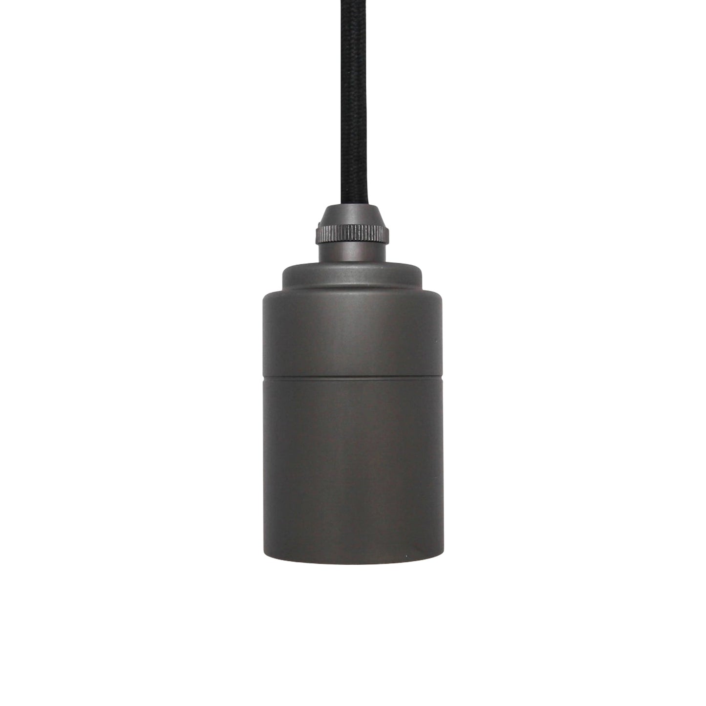 Cylindrical Pendant Light in Graphite.