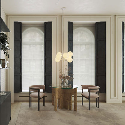 Echo Chandelier in living room.