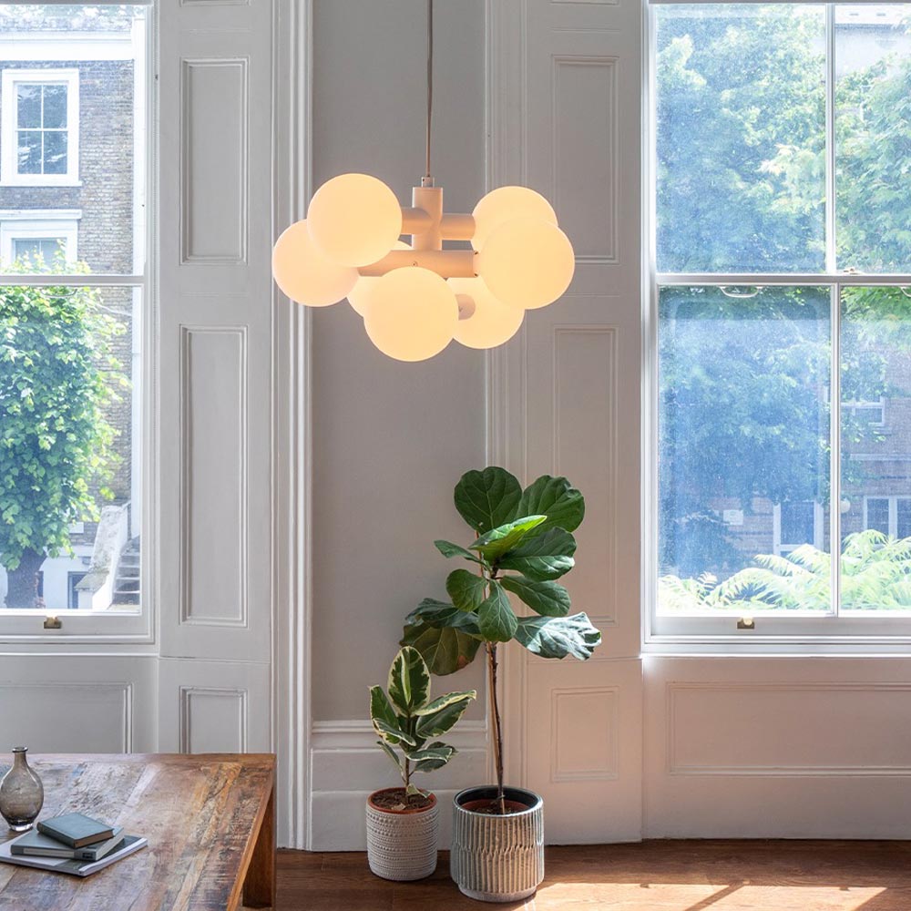 Echo Chandelier in living room.