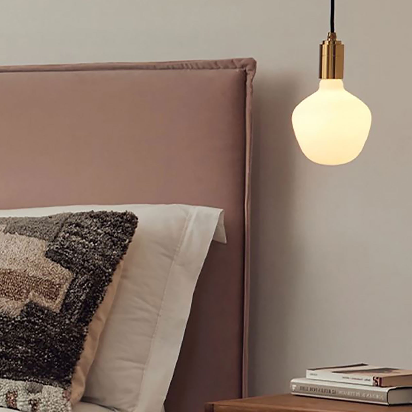 Enno Medium Base T42 Type LED Bulb in Bedroom.