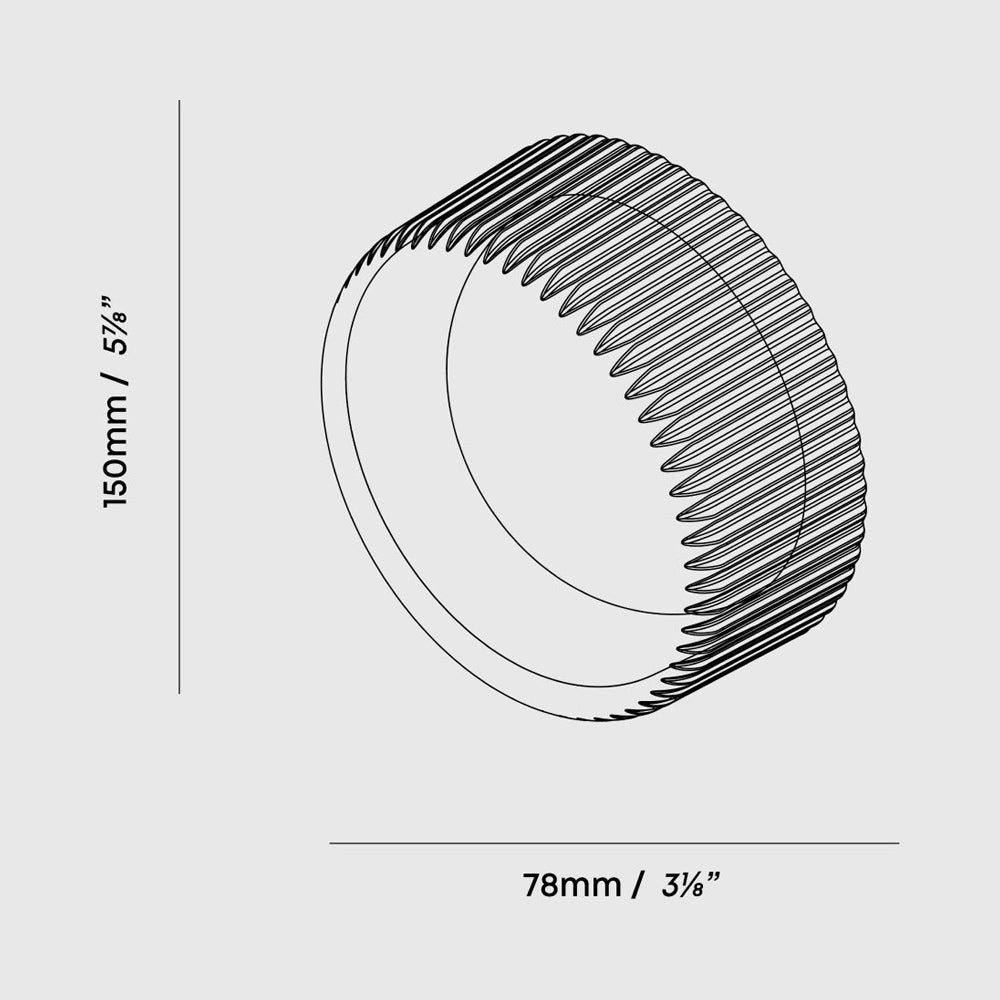 Firth LED Wall Light - line drawing.