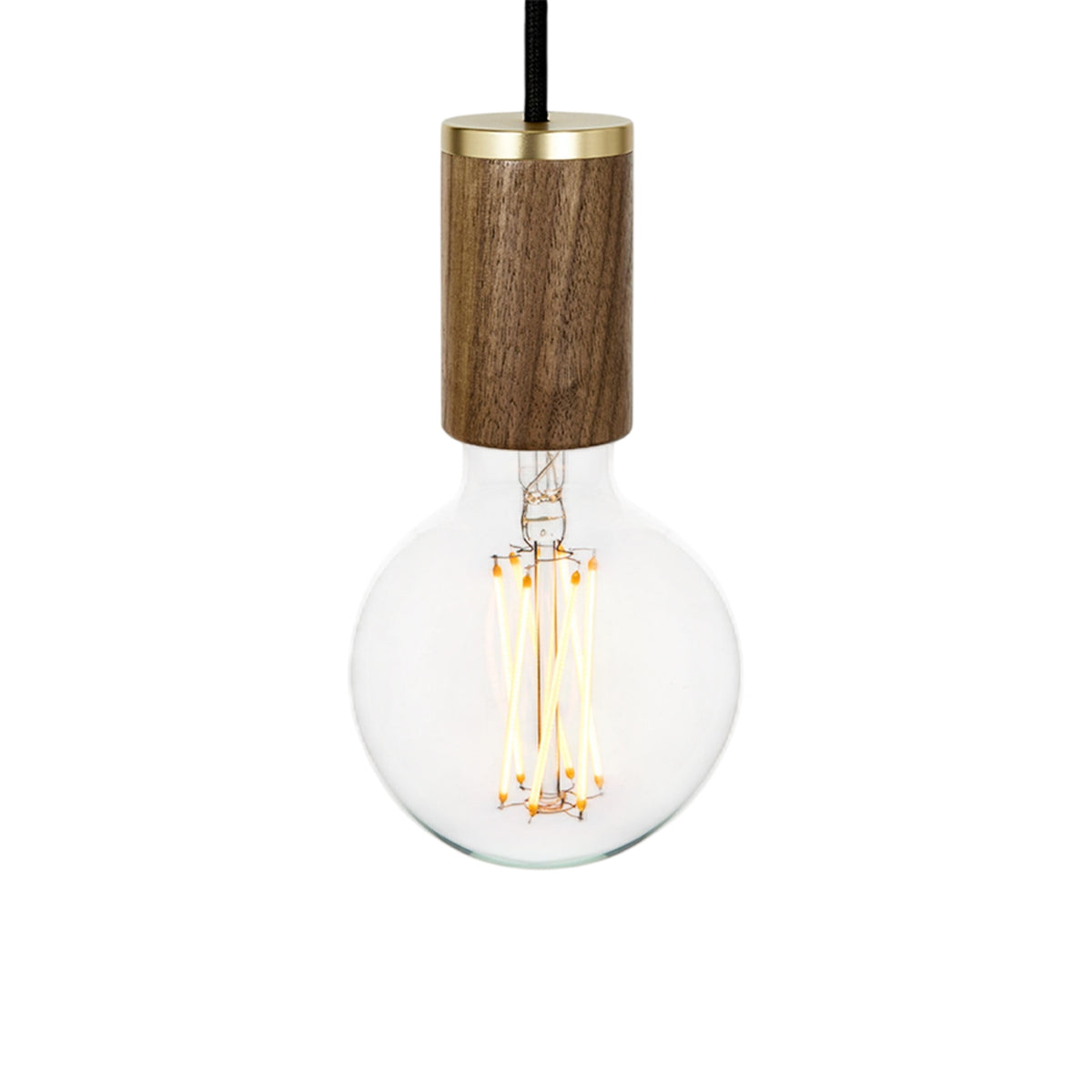 Knuckle Elva Pendant Light in Walnut/Non-tinded.