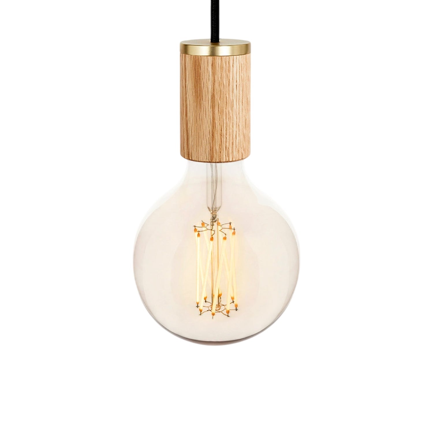Knuckle Gaia Pendant Light in Oak.