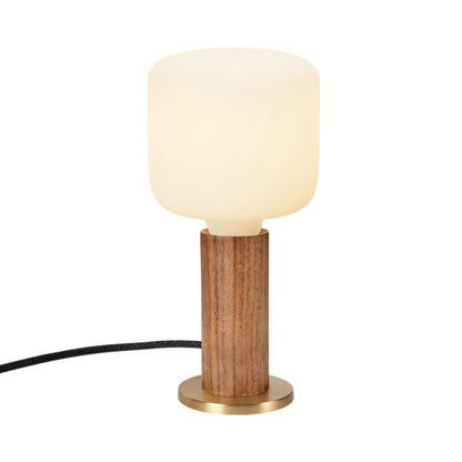 Knuckle Oblo Table Lamp in Walnut.