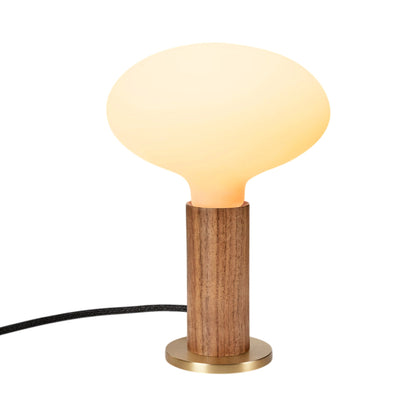 Knuckle Oval Table Lamp in Walnut.