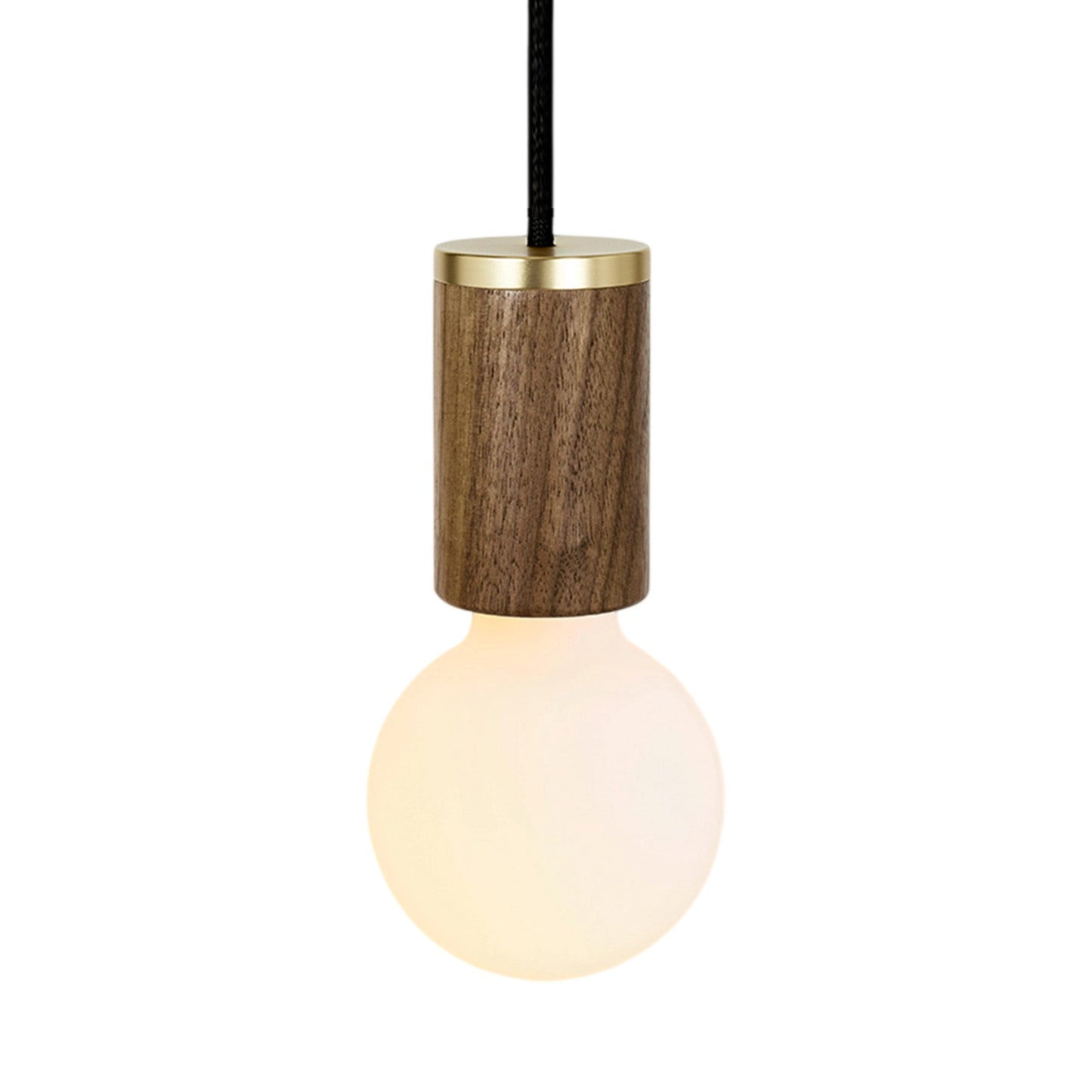 Knuckle Porcelain Pendant Light in Walnut (Porcelain II).