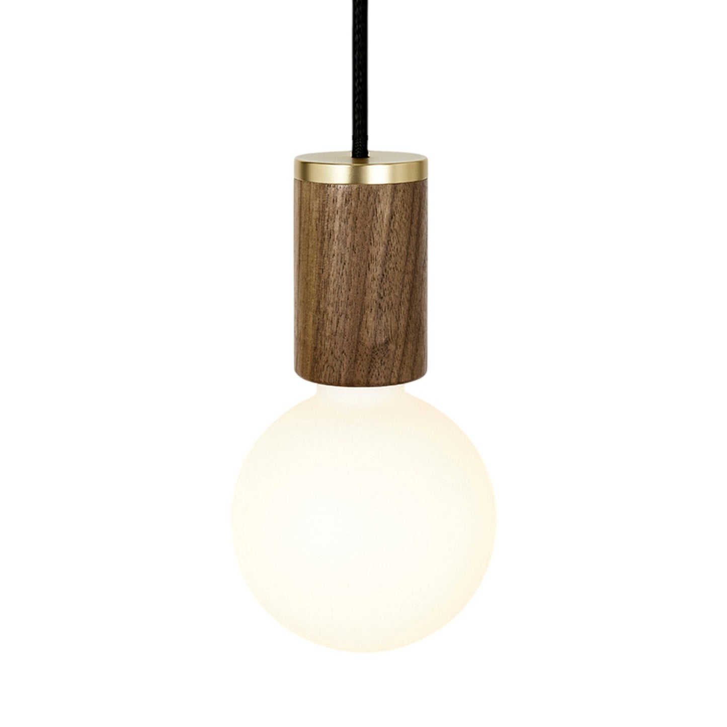 Knuckle Porcelain Pendant Light in Walnut (Sphere III).