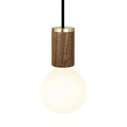 Knuckle Porcelain Pendant Light in Walnut (Sphere III).