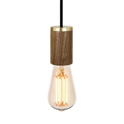 Knuckle Squirrel Cage Pendant Light in Walnut.
