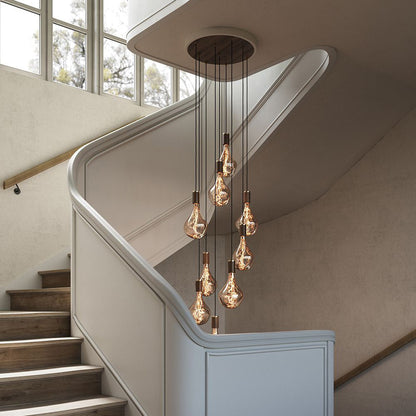 Nine Multi Light Pendant Light in living room.