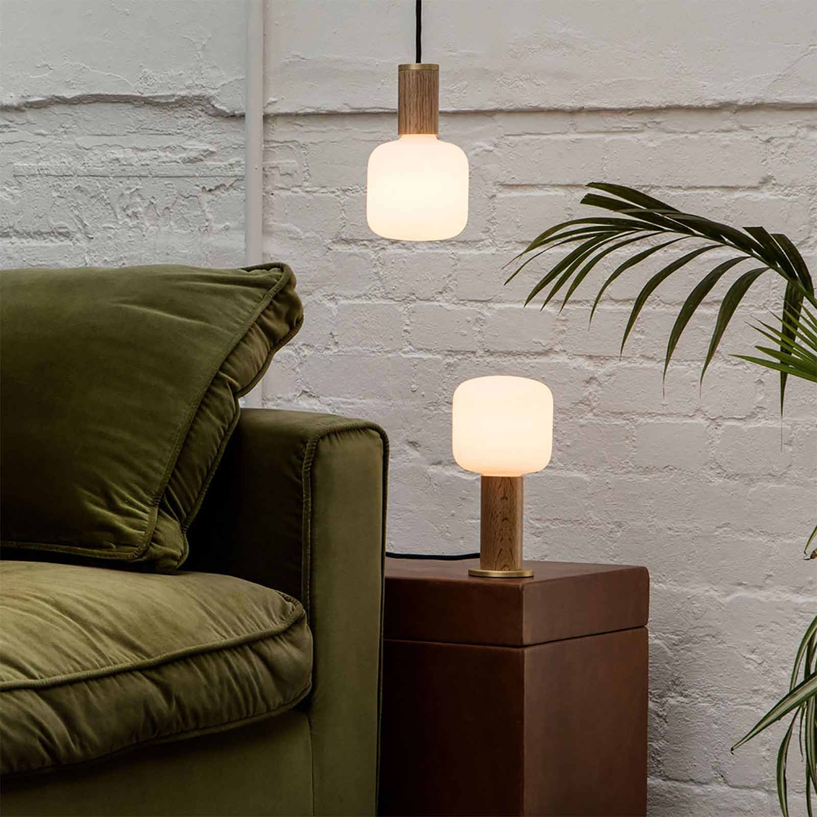 Oblo Medium Base T40 Type LED Bulb in living room.