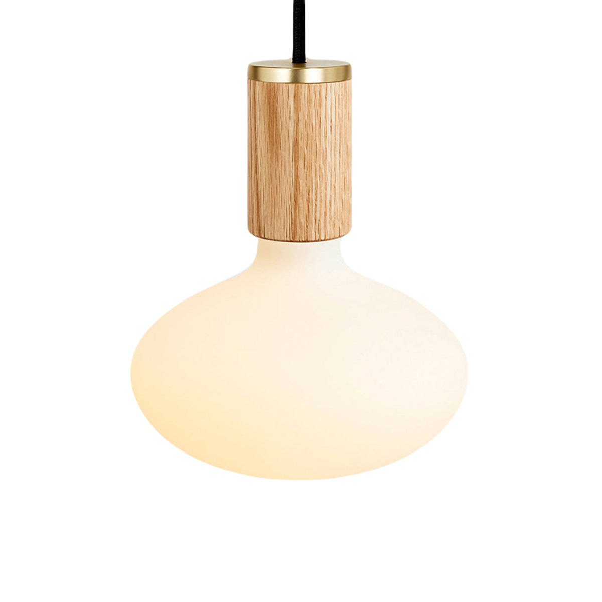 Oval Pendant Light in Oak.