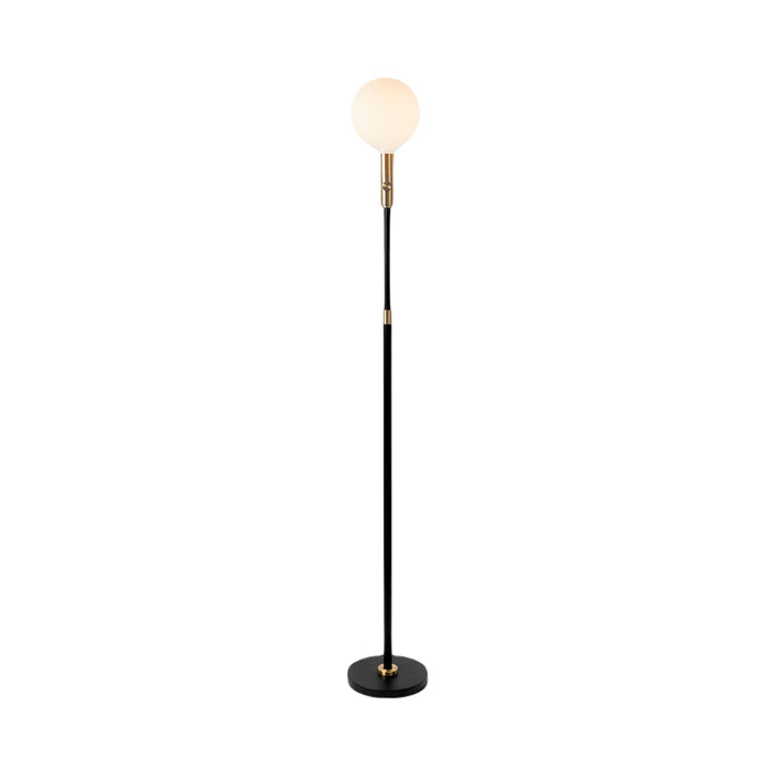 Poise Sphere V LED Adjustable Floor Lamp in Brass.