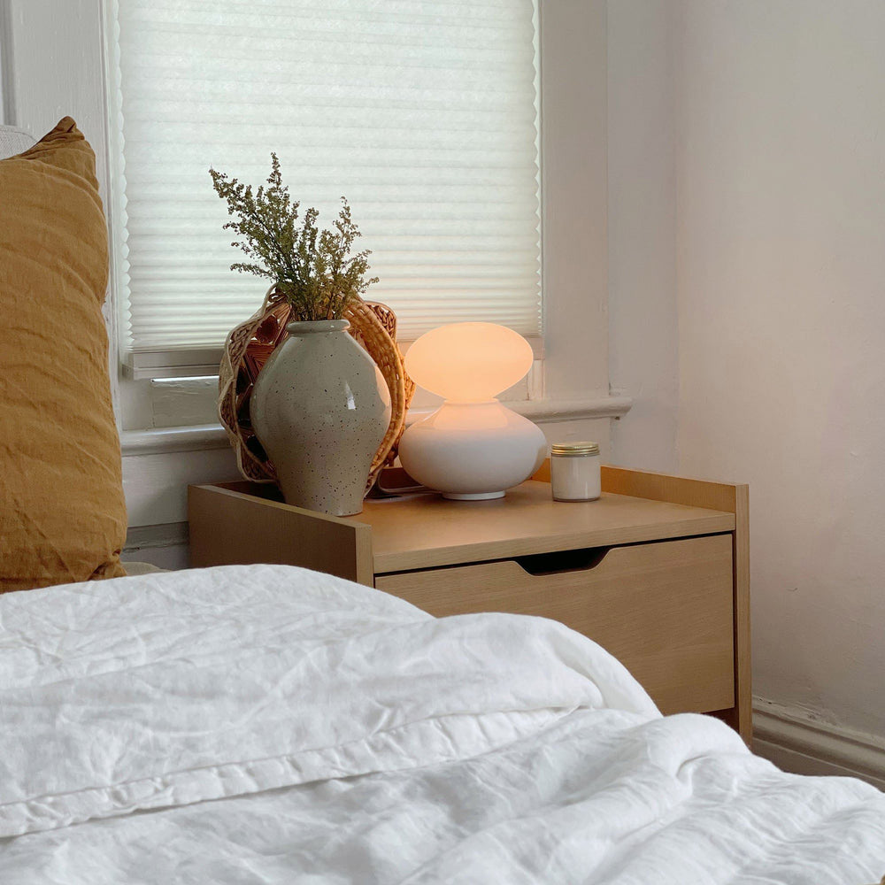 Reflection Oval Table Lamp in bedroom.