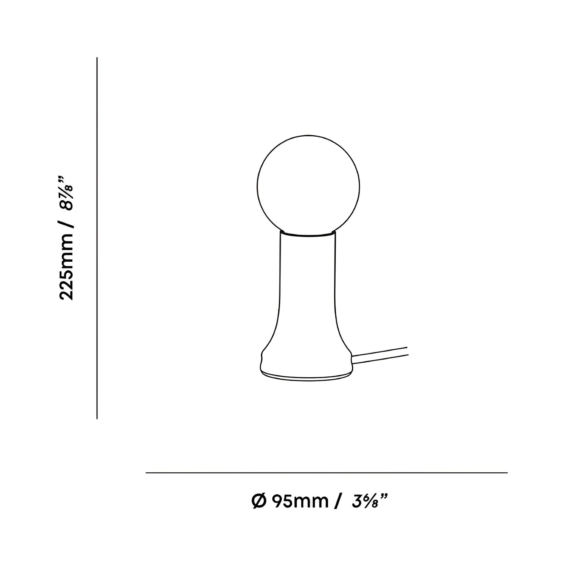 Shore Table Lamp - line drawing.
