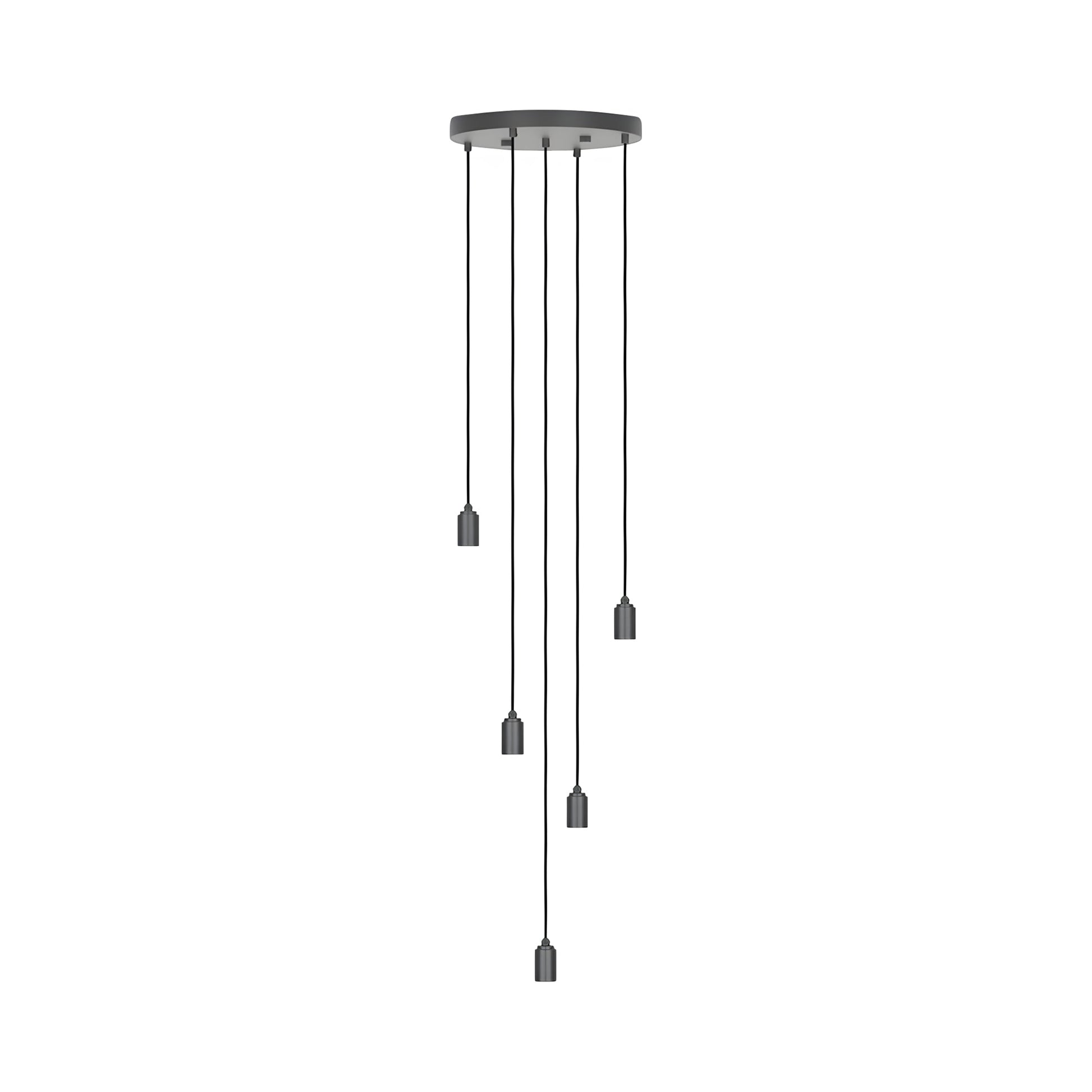 Signature Multi Light Pendant Light in Graphite (Black/5-Light).
