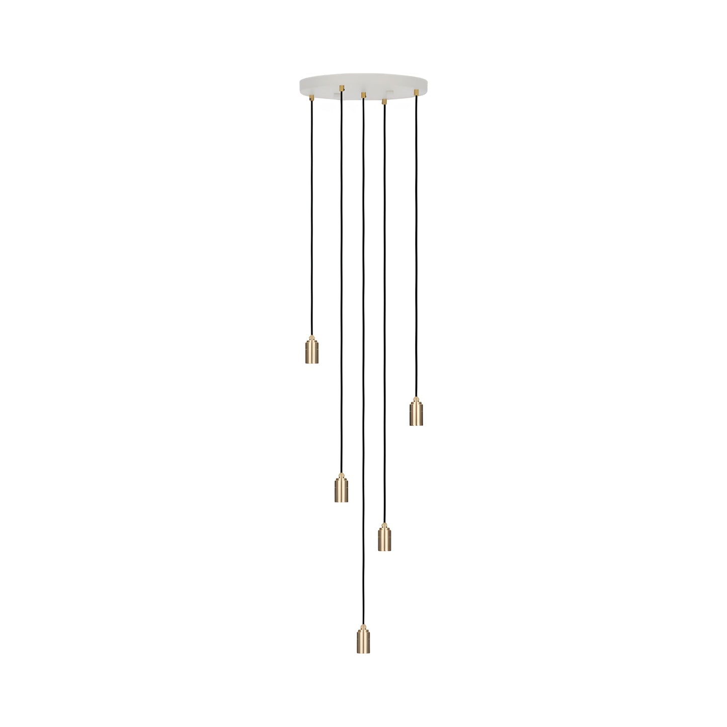 Signature Multi Light Pendant Light in Brass (White/5-Light).