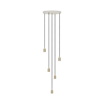 Signature Multi Light Pendant Light in Brass (White/5-Light).