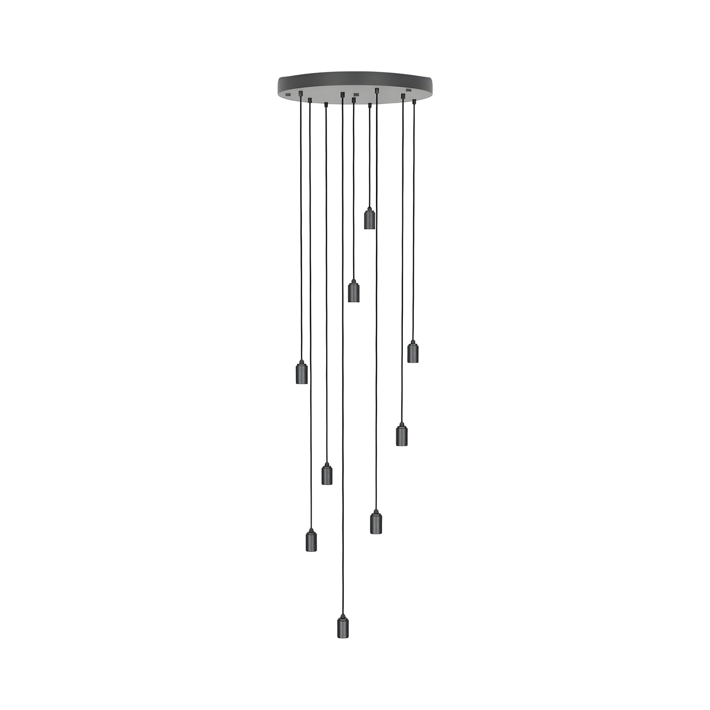 Signature Multi Light Pendant Light in Graphite (Black/9-Light).