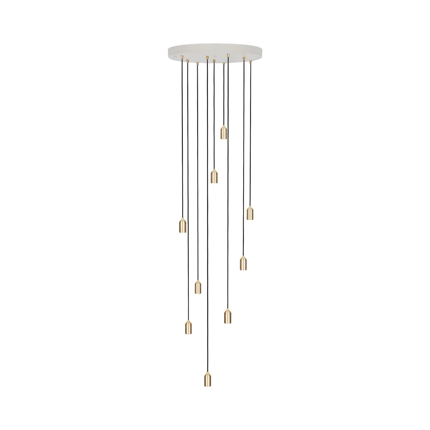 Signature Multi Light Pendant Light in Brass (White/9-Light).