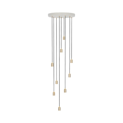 Signature Multi Light Pendant Light in Brass (White/9-Light).