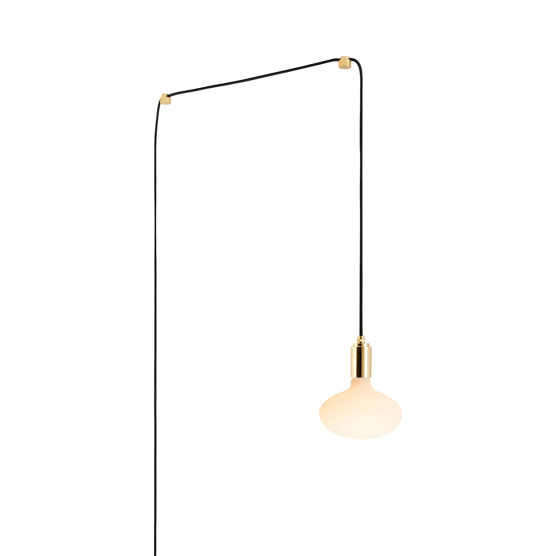 Signature Oval Plug-in Pendant Light in Brass.