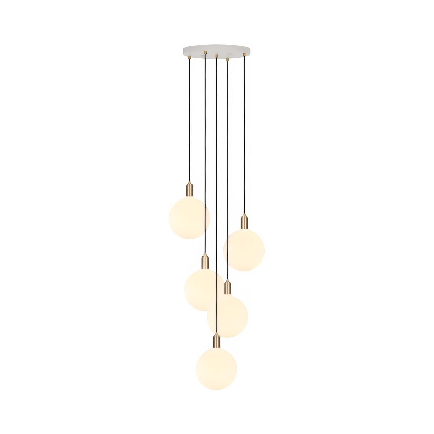 Signature Sphere V Multi Light Pendant Light in Brass.