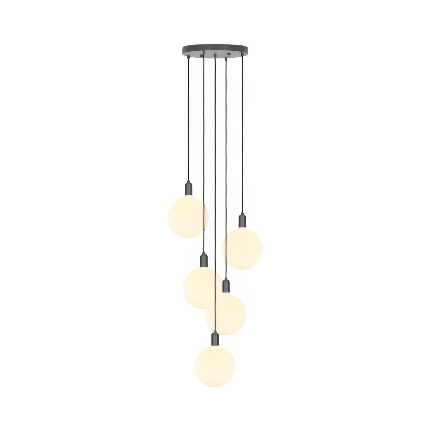 Signature Sphere V Multi Light Pendant Light in Graphite.