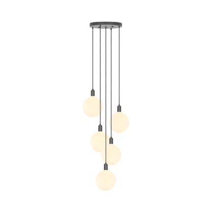 Signature Sphere V Multi Light Pendant Light in Graphite.