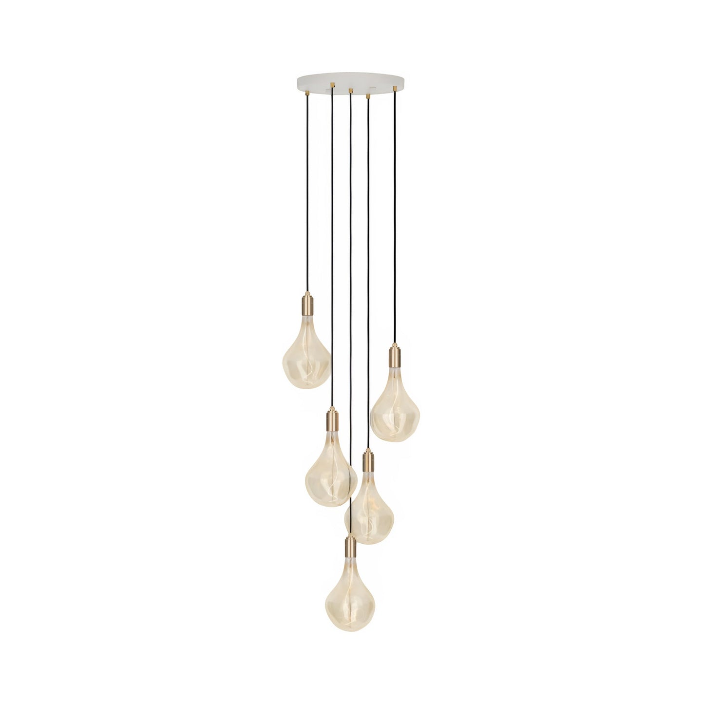 Signature Voronoi II Multi Light Pendant Light in Brass.