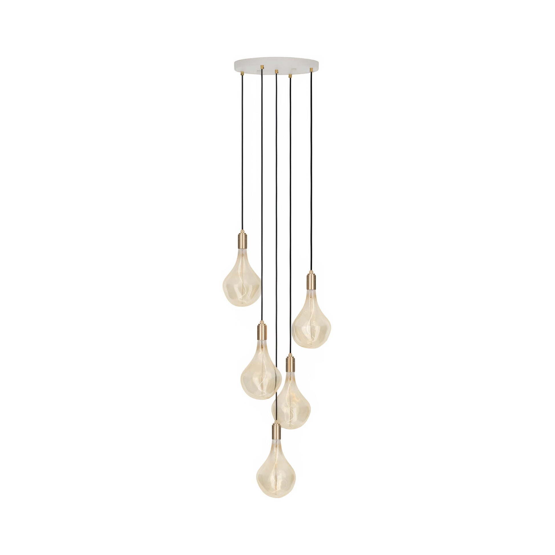 Signature Voronoi II Multi Light Pendant Light in Brass.