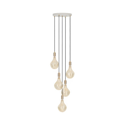 Signature Voronoi II Multi Light Pendant Light in Brass.