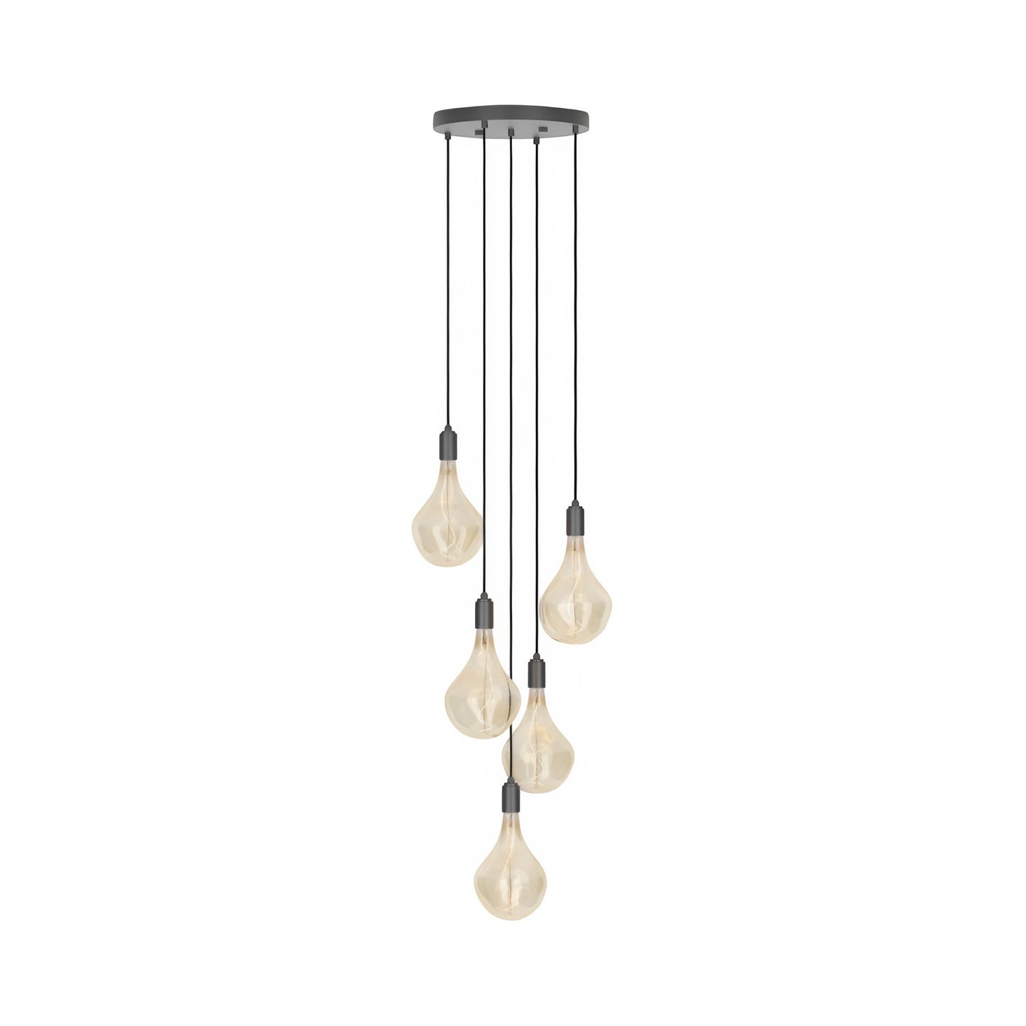 Signature Voronoi II Multi Light Pendant Light in Graphite.