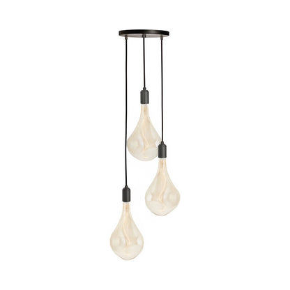 Signature Voronoi III Multi Light Pendant Light in Graphite (Black/3-Light).